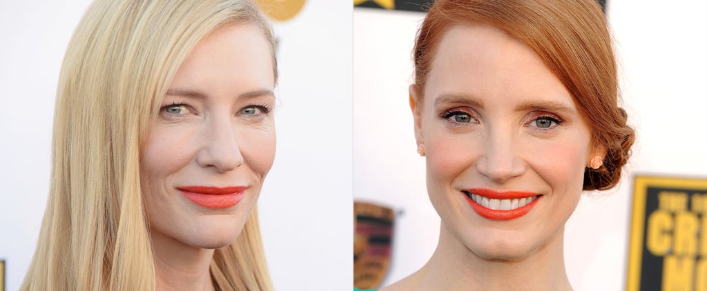 Orange Lipstick Makeup Trend at Critics' Choice Awards 2014