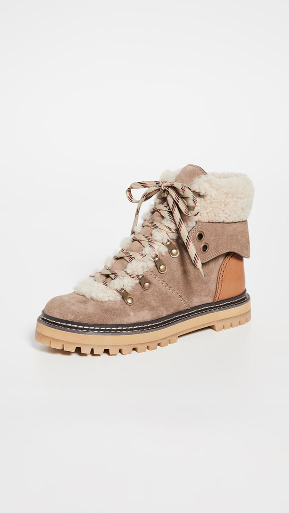 See by Chloe Eileen Flat Shearling Hiker Boots