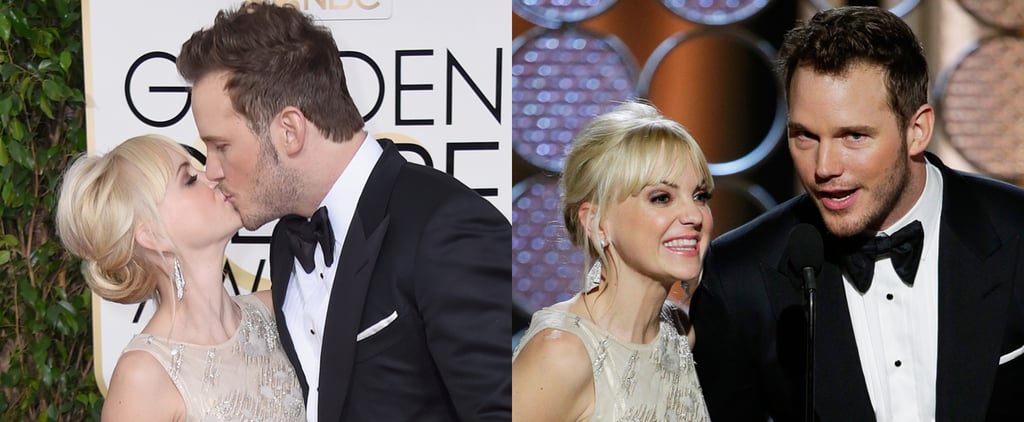 Chris Pratt and Anna Faris at the Golden Globes 2015