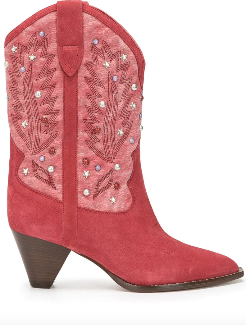 Isabel Marant Crystal-Embellished Cowboy Boots