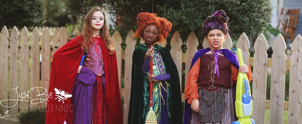 Girls Dressed Up as the Sanderson Sisters From Hocus Pocus