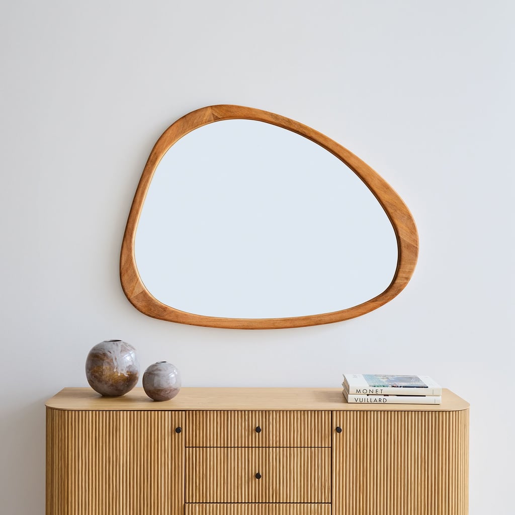 A Retro-Inspired Mirror: West Elm Mid-Century Asymmetrical Acorn Wood Wall Mirror