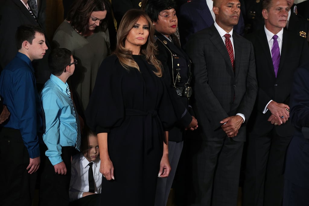 Melania Trump Black Dress With Big Sleeves