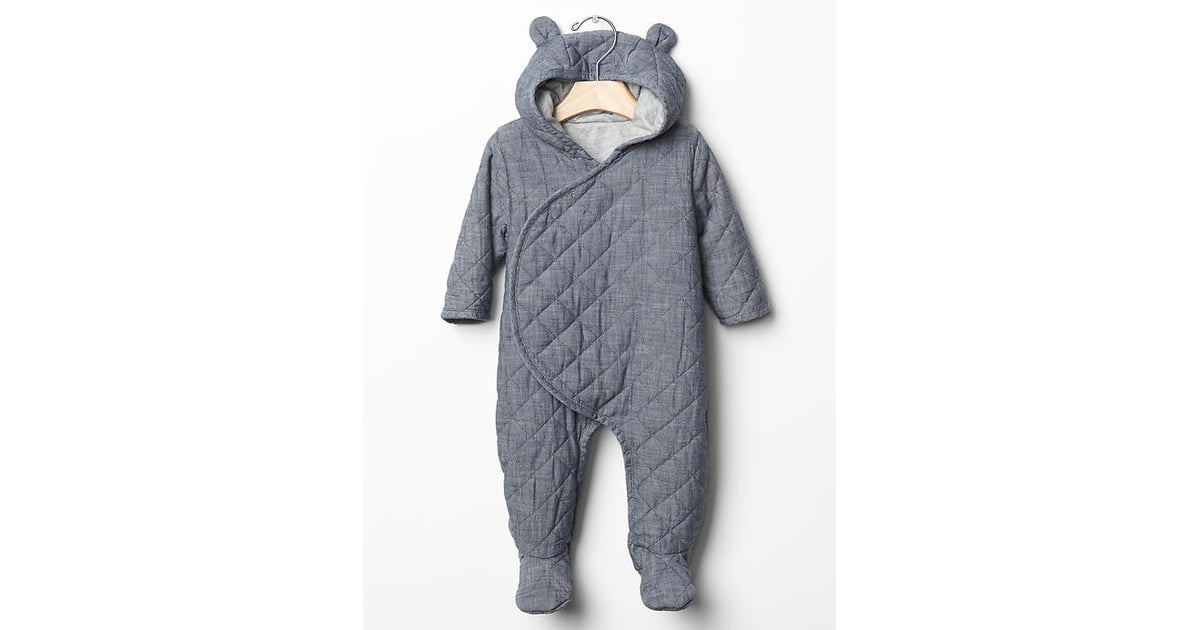 Baby Gap Quilted Chambray OnePiece Outfits For Newborns to Wear Home From the Hospital