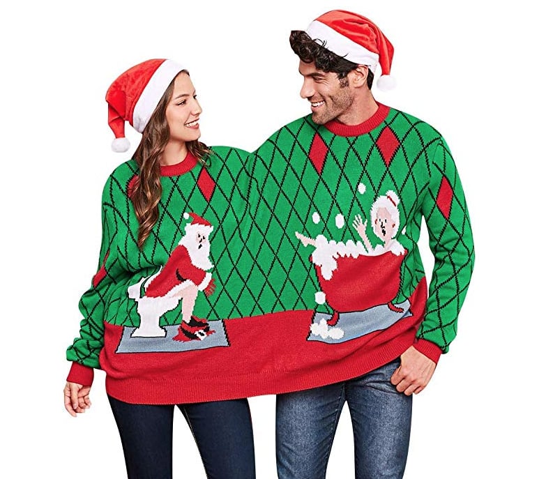 Mr. and Mrs. Claus in the Bathroom Christmas Sweater