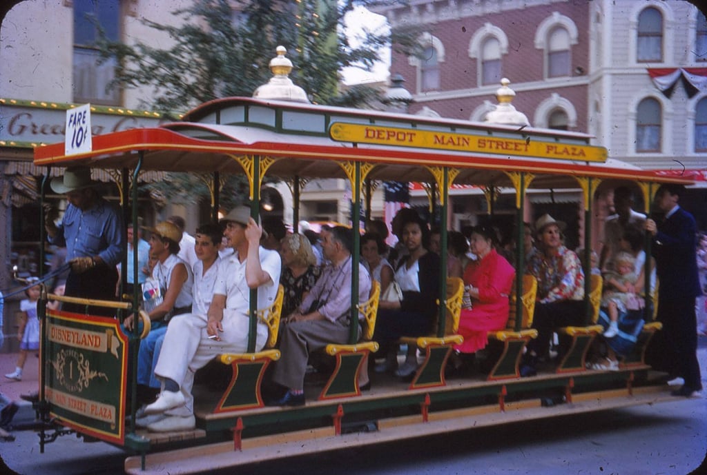 One guest smoked a cigarette while taking a trolley ride down Main Street, USA.