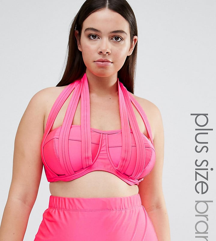 Monif C Pink Strappy Bikini Top