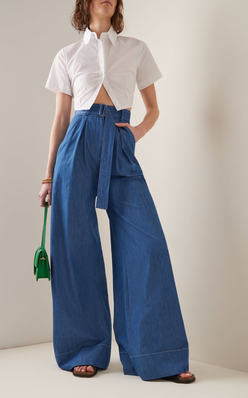 Matthew Bruch High-Rise Wide-Leg Pants