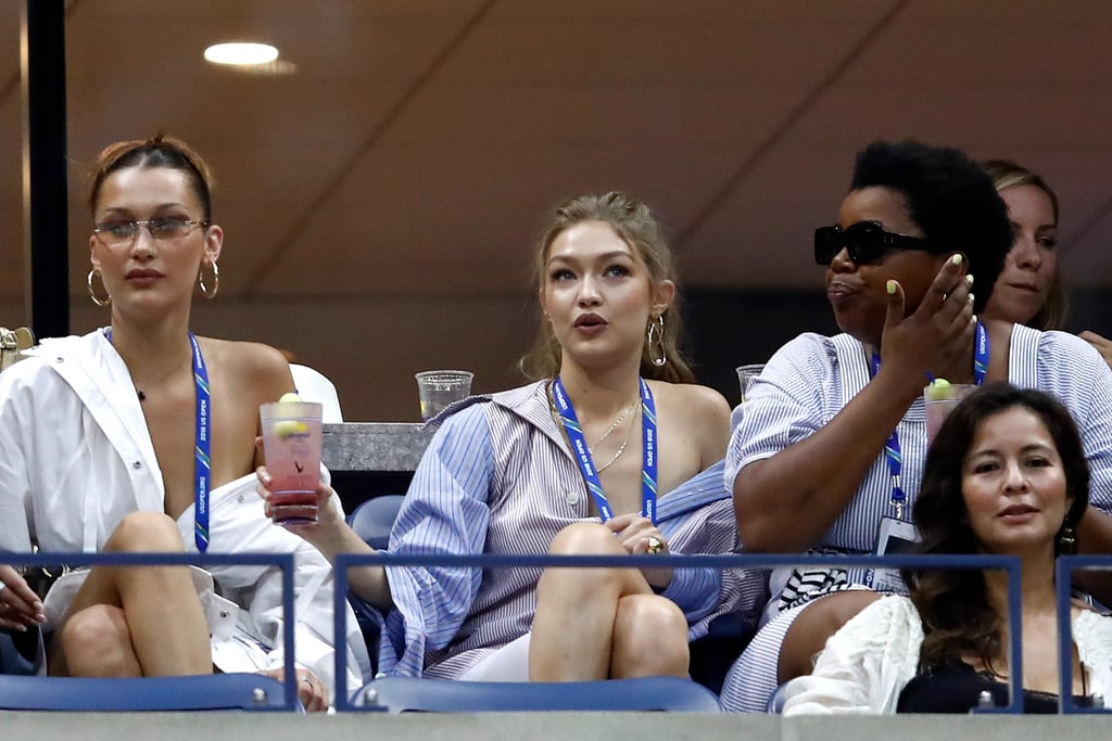 Gigi and Bella Hadid at US Open in Button-Downs 2018