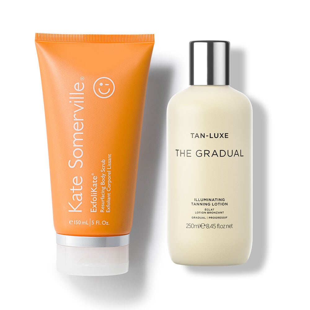 Confidence Boosting Body Care Products: Exfolikate & Tan-Luxe Prep & Glow Duo