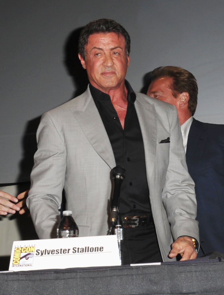 Sylvester Stalone sat on the Expendables 2 panel.
Sylvester Stalone sat on the Expendables 2 panel.