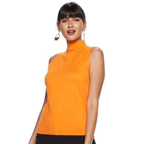 Nine West Petite Mockneck Sleeveless Sweater Ciara Is the Face of