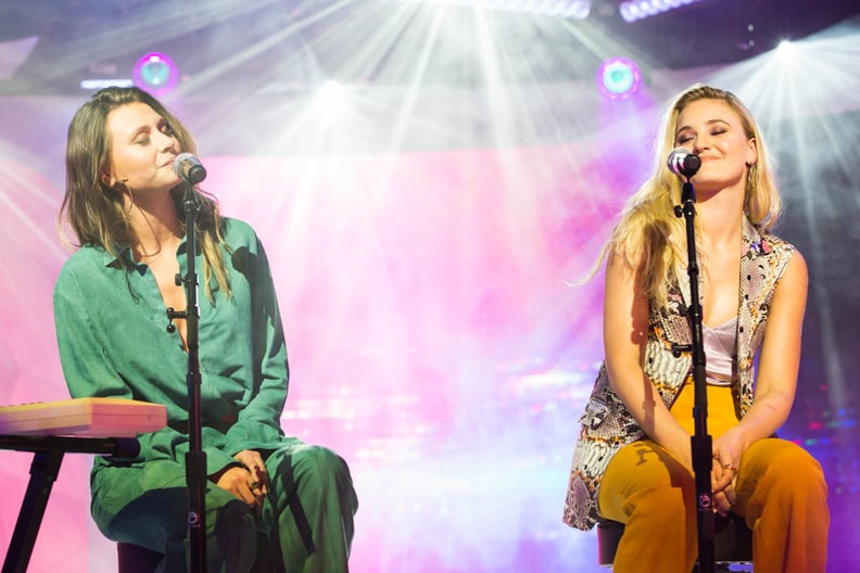 NEW YORK, NY - FEBRUARY 06:  Recording artists Aly Michalka and AJ Michalka from Aly & AJ perform during MTV TRL at MTV Studios at MTV Studios on February 6, 2018 in New York City.  (Photo by MTV/TRL/Getty Images)