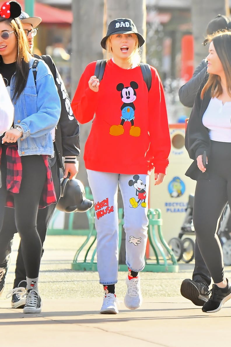 Miley Cyrus Decked Out in Mickey Gear at Disneyland