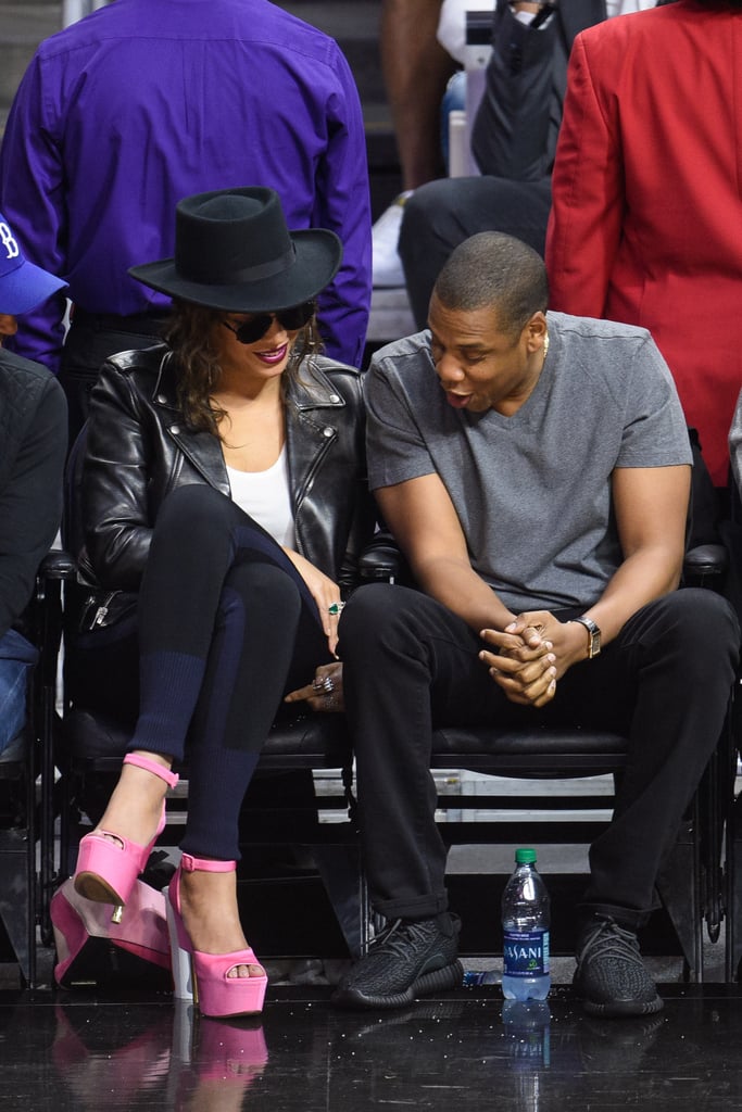 Jay Z and Beyonce at LA Clippers Game February 2016
