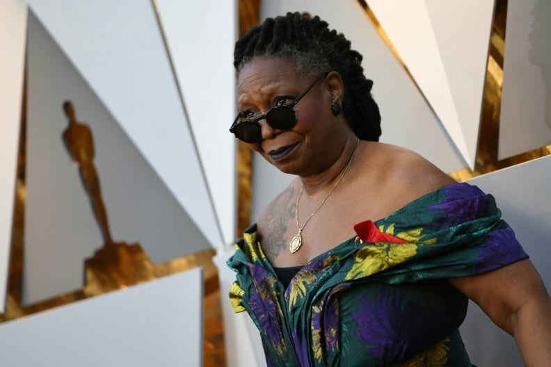 Whoopi Goldberg arrives for the 90th Annual Academy Awards on March 4, 2018, in Hollywood, California.  / AFP PHOTO / VALERIE MACON        (Photo credit should read VALERIE MACON/AFP/Getty Images)