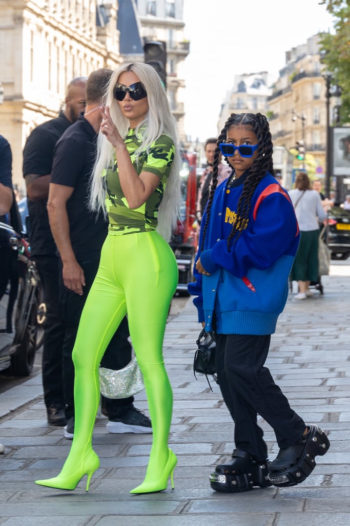 Kim Kardashian and North West in Balenciaga and Pastelle During Paris Couture Week