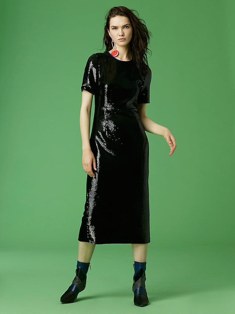 Diane von Furstenberg Tailored Sequin Midi Dress