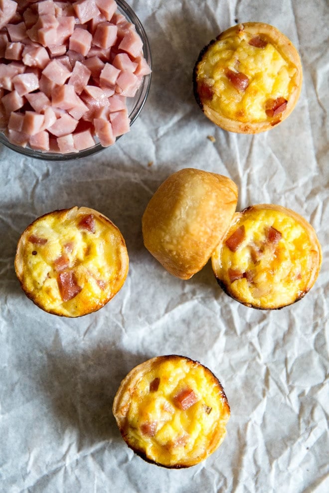 Mini Ham and Cheese Quiche | Breakfast For Dinner Recipes For Kids ...