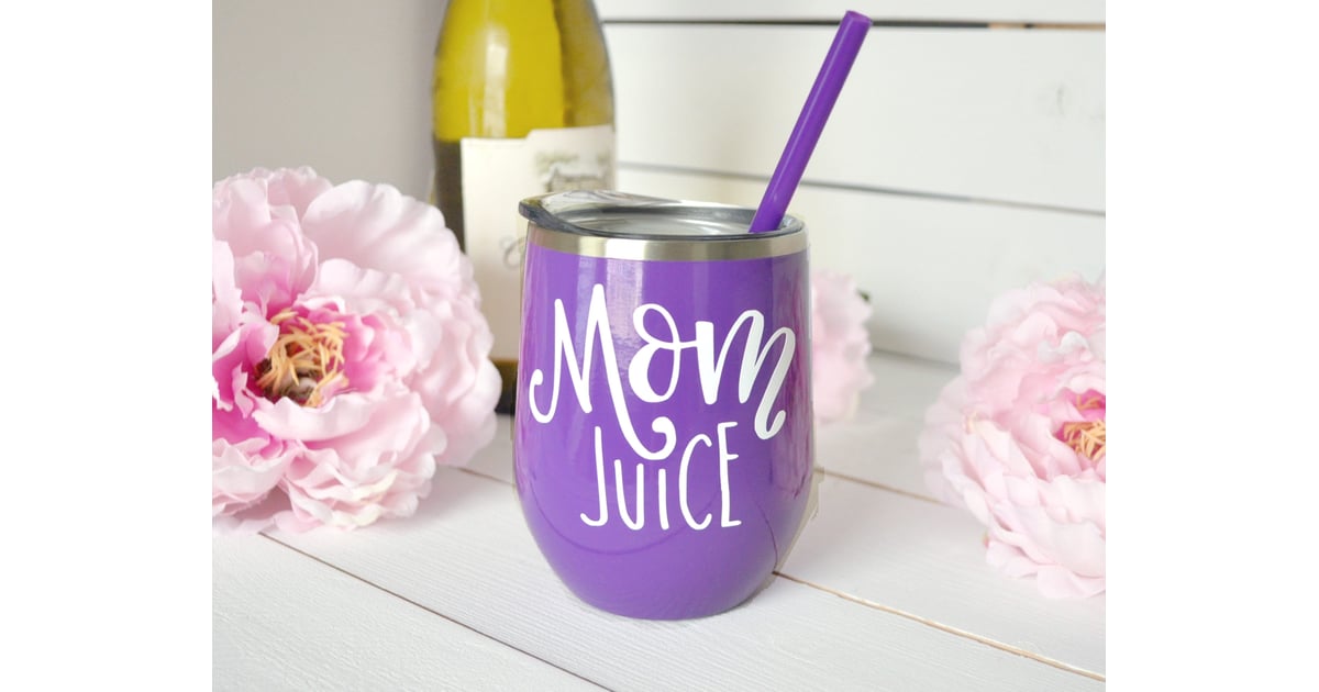 Mom Juice Stainless Steel Purple Wine Tumbler Mom Juice Wine Glasses