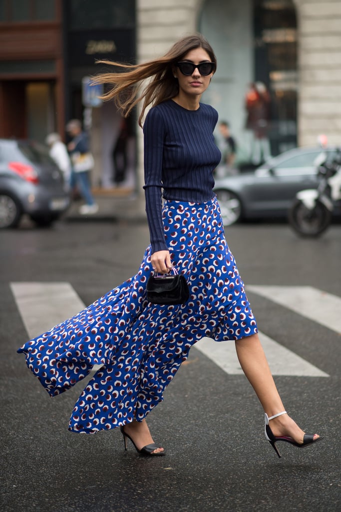 Melrose Asymmetry Skirt blue casual look Fashion Skirts Asymmetry Skirts 