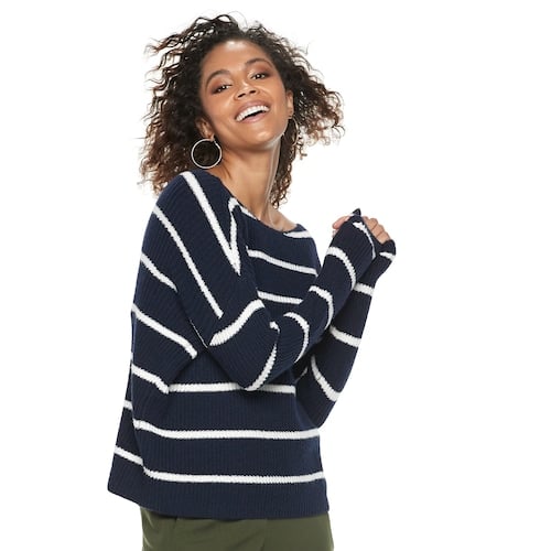 POPSUGAR at Kohl's Collection Striped Oversized Sweater
