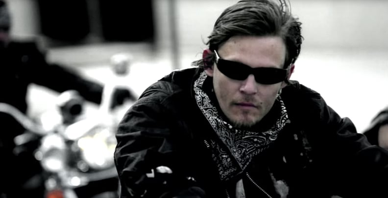 Here He Is Looking Cool as Hell on His Motorcycle