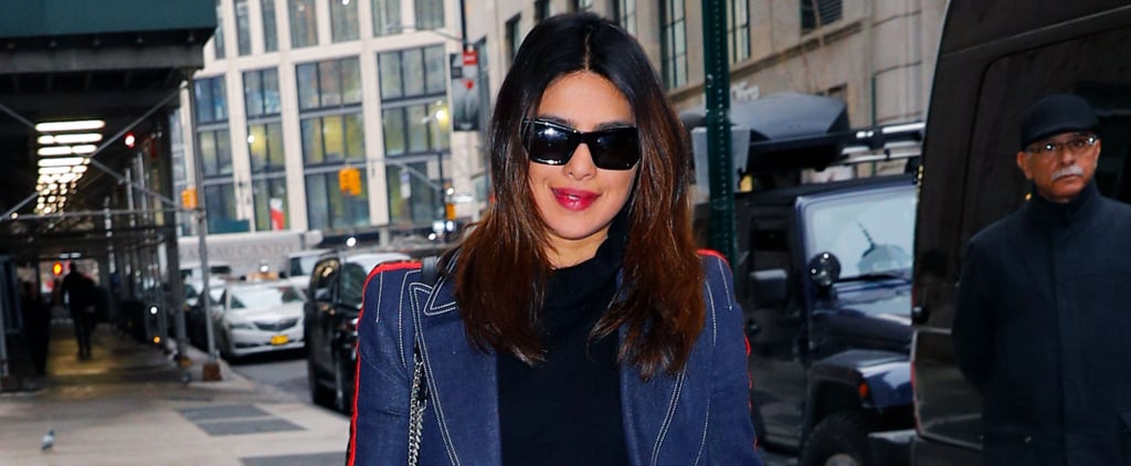 Priyanka Chopra's Fendi Denim Blazer February 2019
