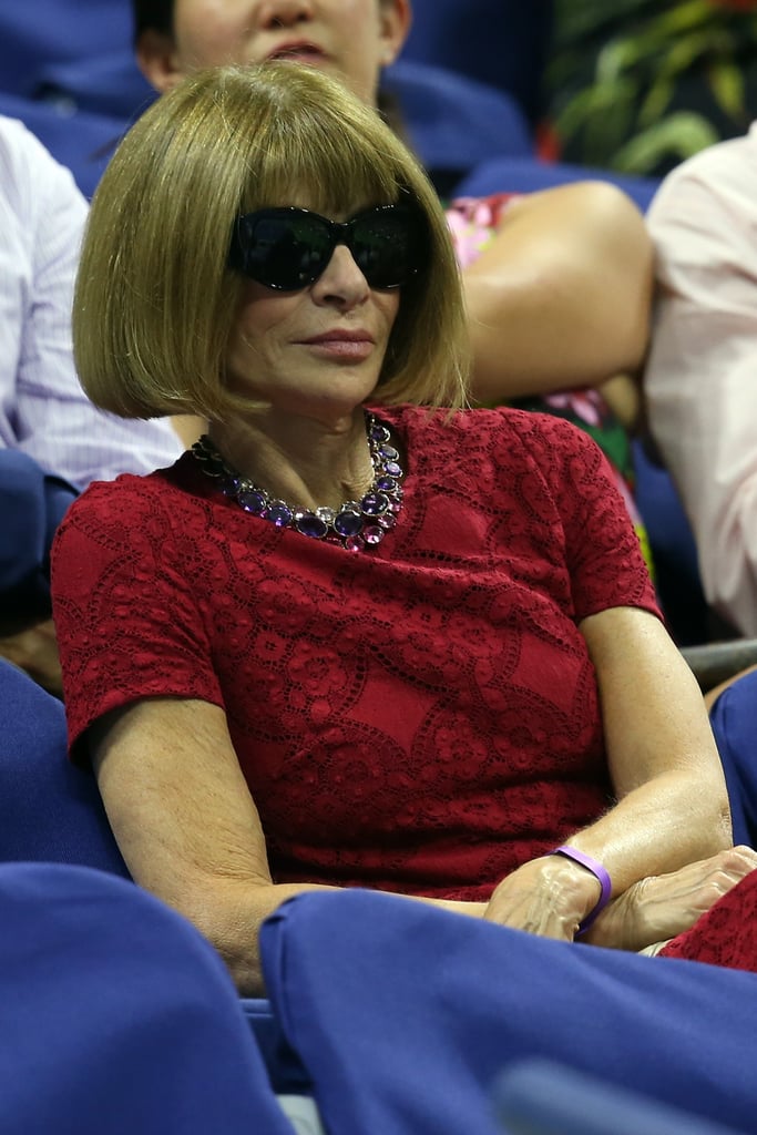 Anna Wintour at the US Open POPSUGAR Fashion