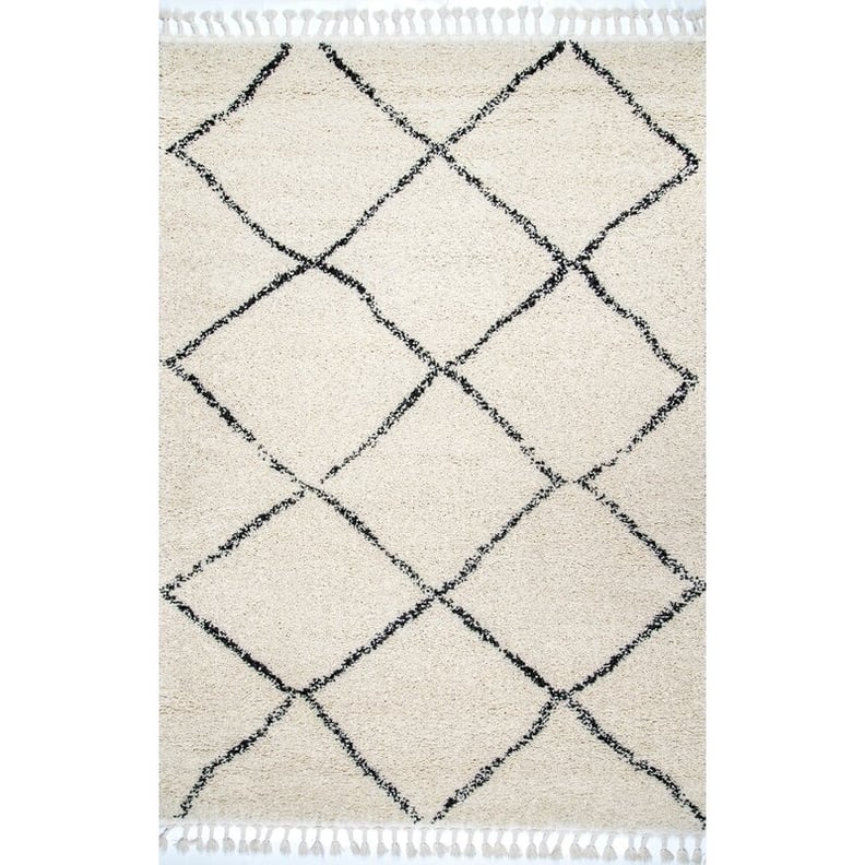 Stalcup Power Loom Off-White/Black Rug