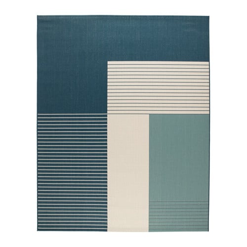 Roskilde Flatwoven Rug, Green-Blue ($80)