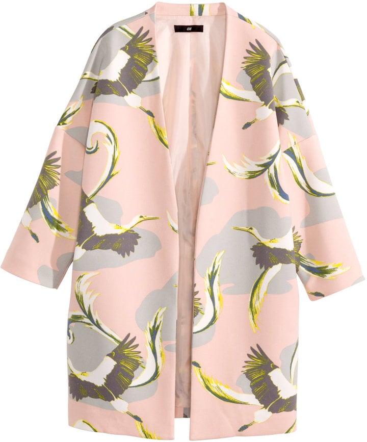 Bird-Print Short Coat