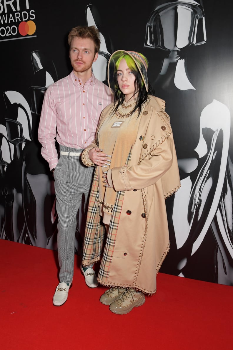 Finneas O'Connell and Billie Eilish at the 2020 BRIT Awards in London