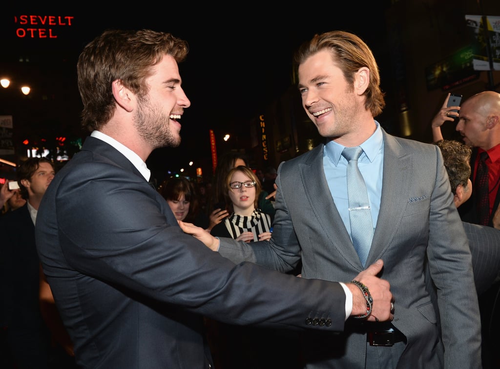 Liam and Chris joked around together at the November 2013 premiere of Thor: The Dark World in LA.