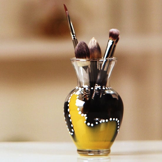 2-Step Painted Makeup Brush Holder