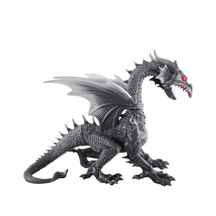 69 Inch Animated Giant Dragon in Grey Without Fog Machine Home Depot
