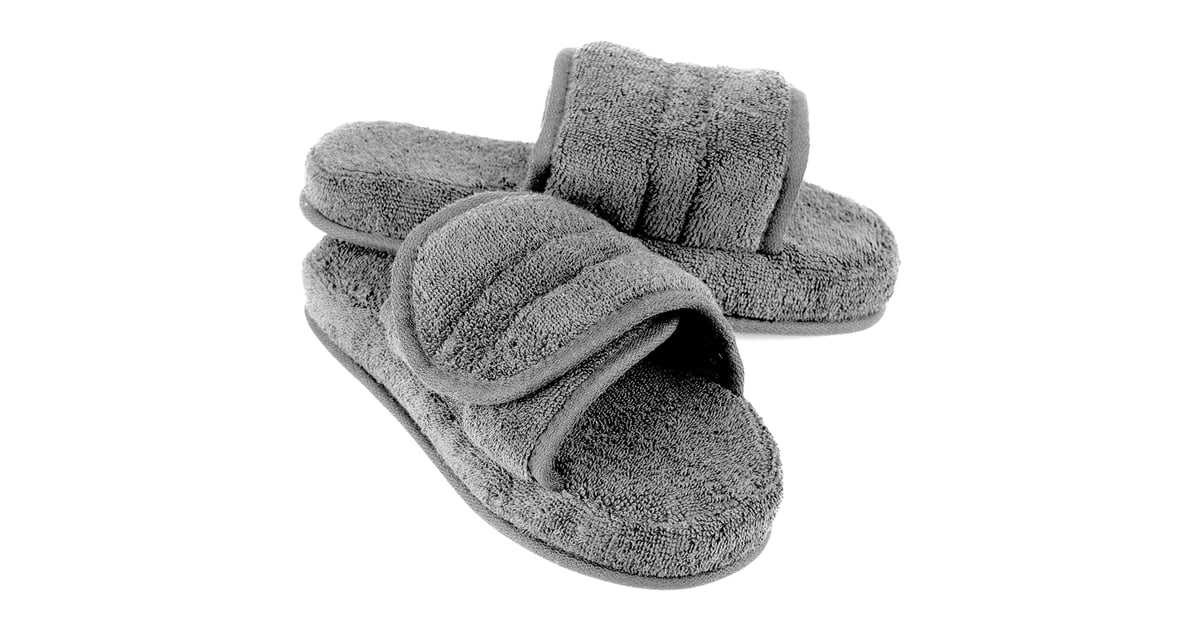 EuropeanSoftest Turkish Cotton Terry Open Toe Spa Slide Slippers Kim Kardashian Wearing Yeezy