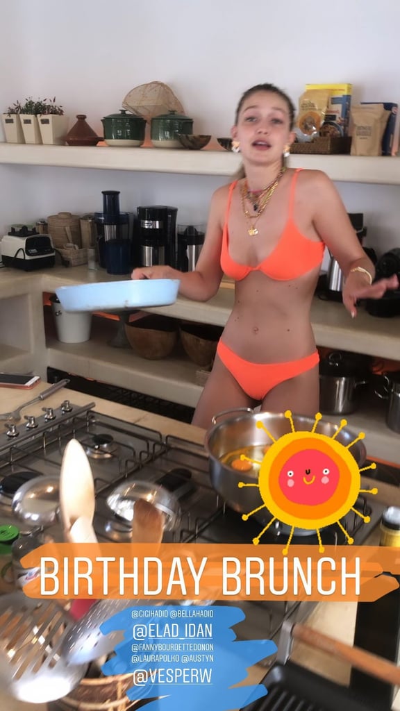 Gigi Hadid Wears Neon Orange Bikini