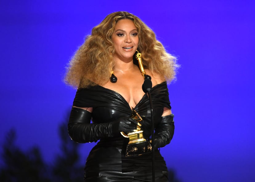 LOS ANGELES, CALIFORNIA - MARCH 14: Beyoncé accepts the Best R&B Performance award for 'Black Parade' onstage during the 63rd Annual GRAMMY Awards at Los Angeles Convention Center on March 14, 2021 in Los Angeles, California. (Photo by Kevin Winter/Getty 