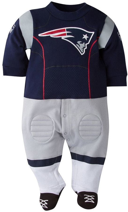 Baby New England Patriots Team Uniform Footed Sleep and Play | Patriots ...