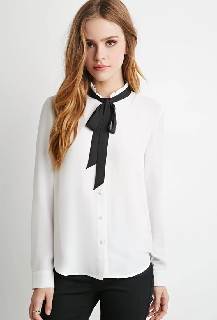 Forever 21 Self Tie Neck Blouse 23 | 19 