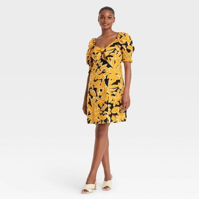 Yellow floral dress target hotsell