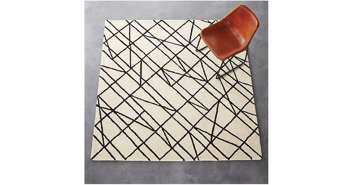 Graphic Rug Midcentury Modern Interior Design POPSUGAR Home Photo 10