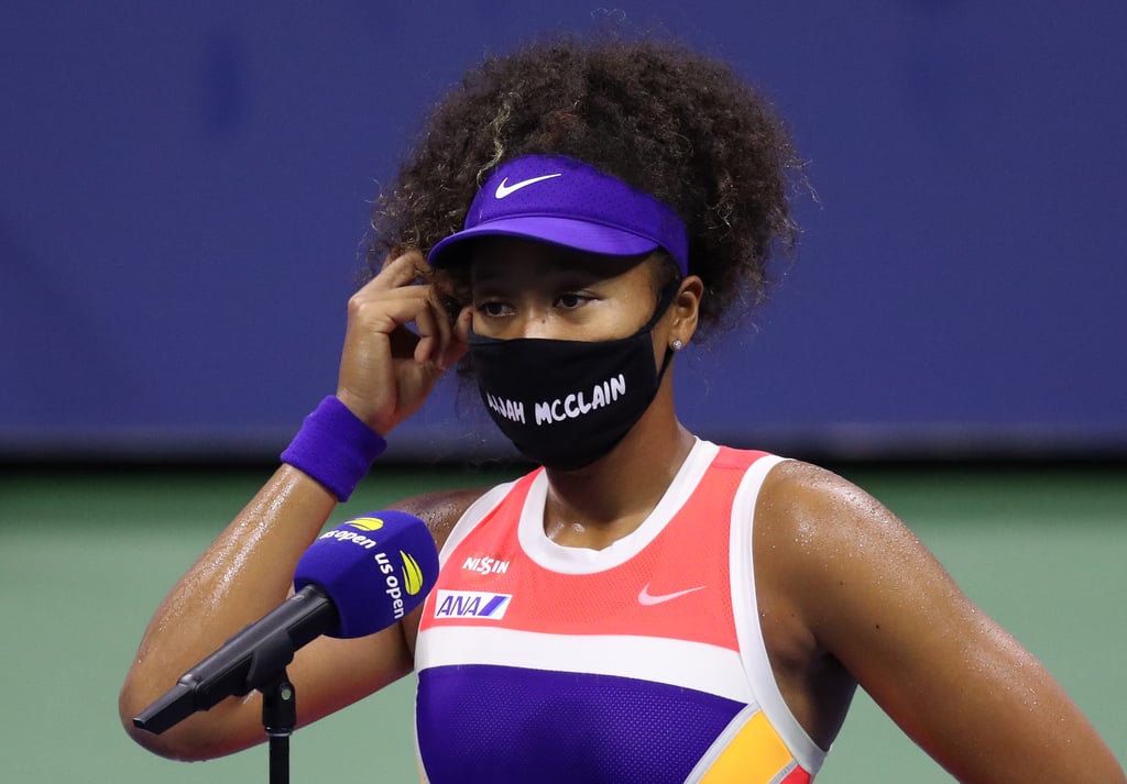 Naomi Osaka Wearing an Elijah McClain Mask at the US Open