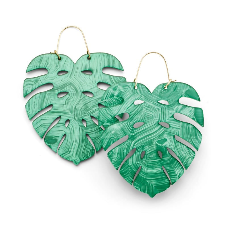 Palm-Leaf Motifs: Tabitha Brown For Target Plastic Palm Leaf Drop Earrings