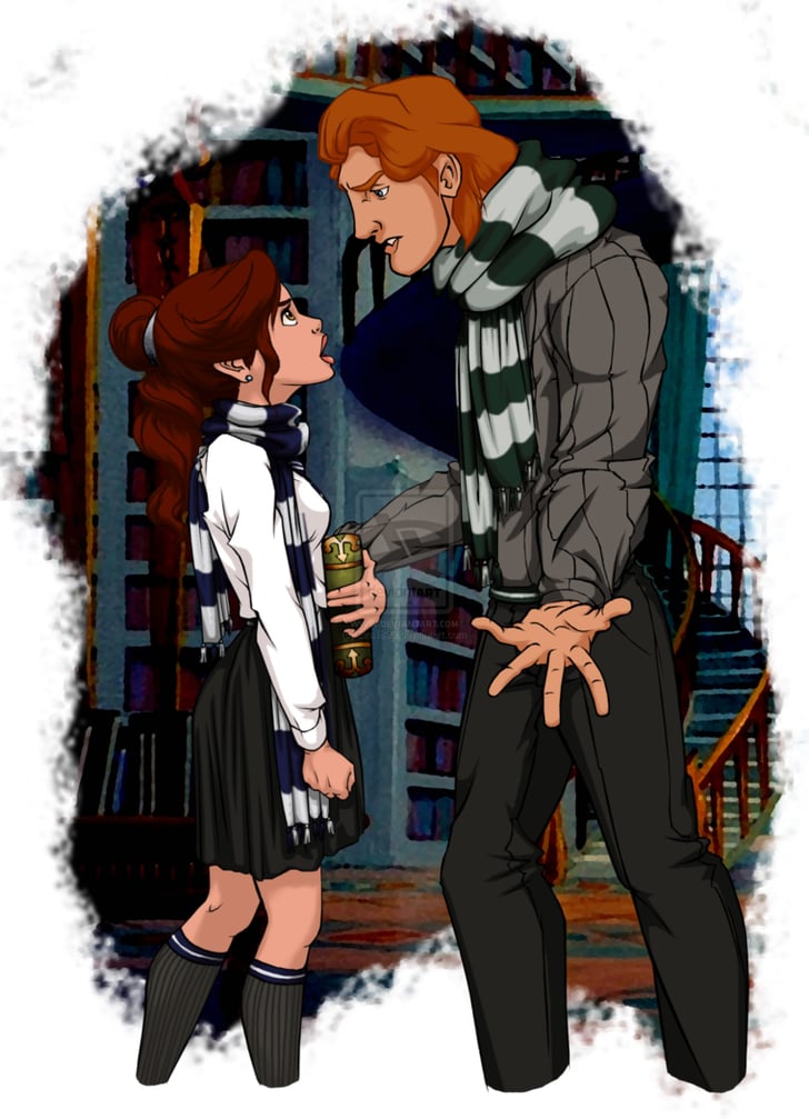 Belle and Prince Adam Disney Harry Potter Fan Art POPSUGAR Love