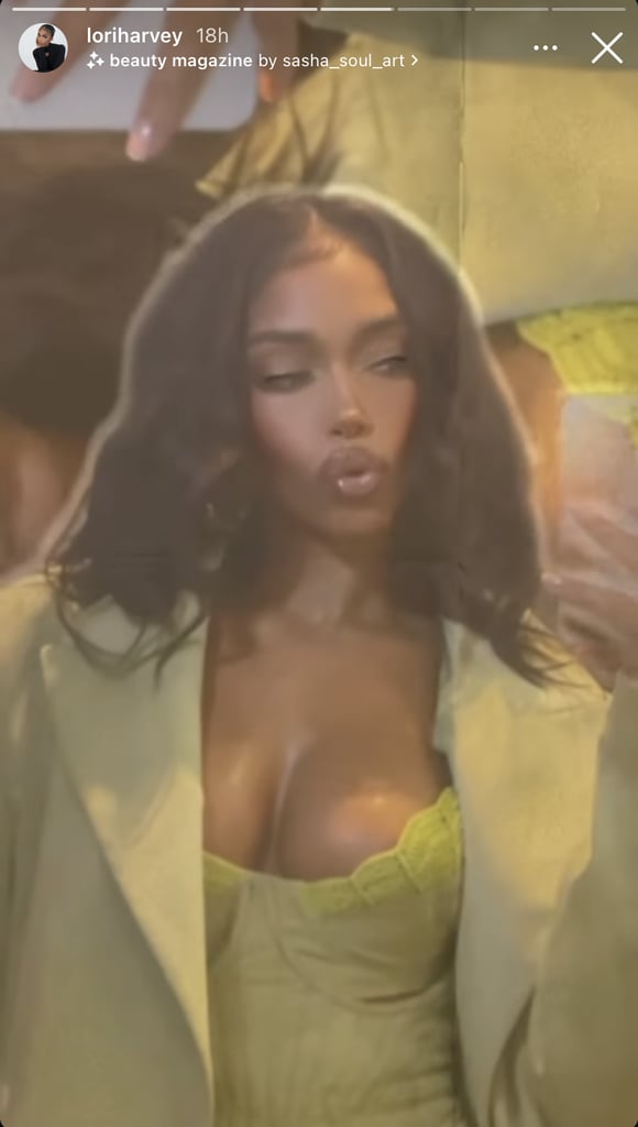 Lori Harvey's Green GCDS Dress and Blazer