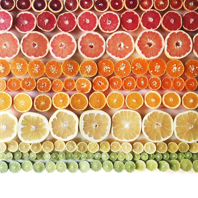 The food gradient works beautifully with citrus, too.
