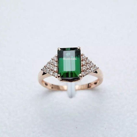 tourmaline engagement ring