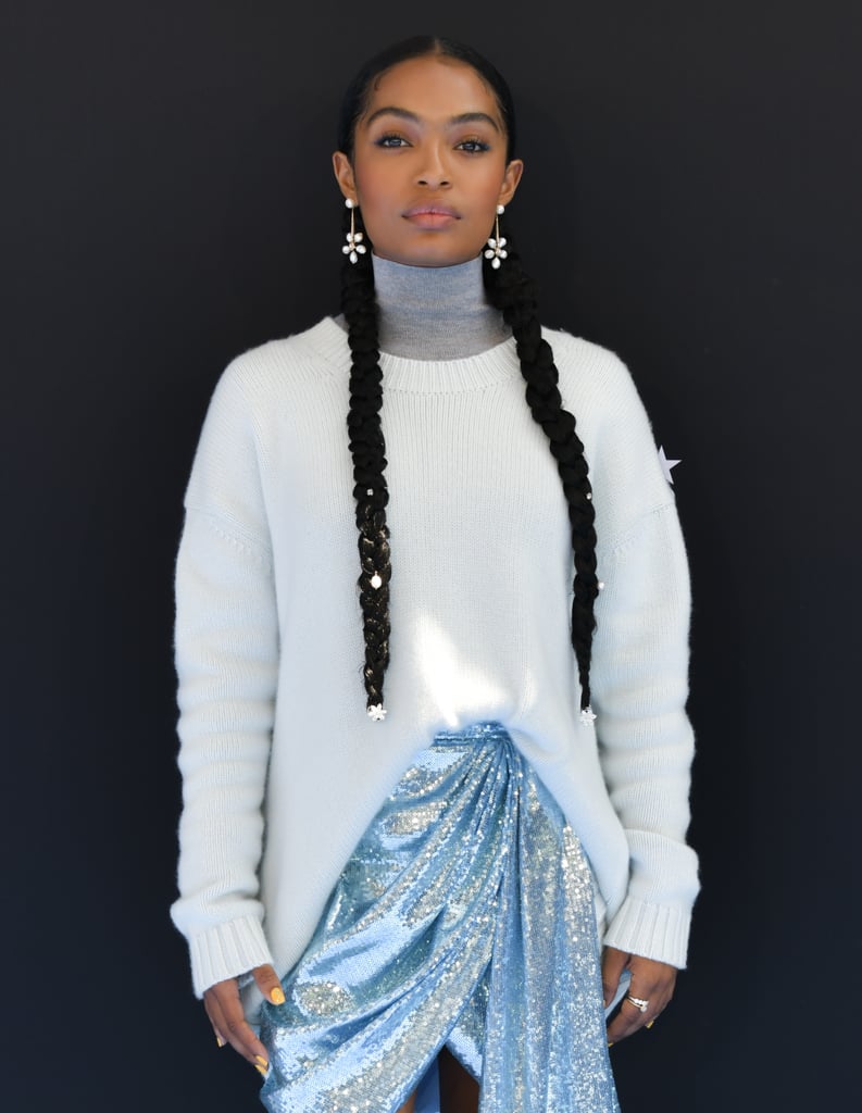 Yara Shahidi Blue Skirt at the BET Awards 2019